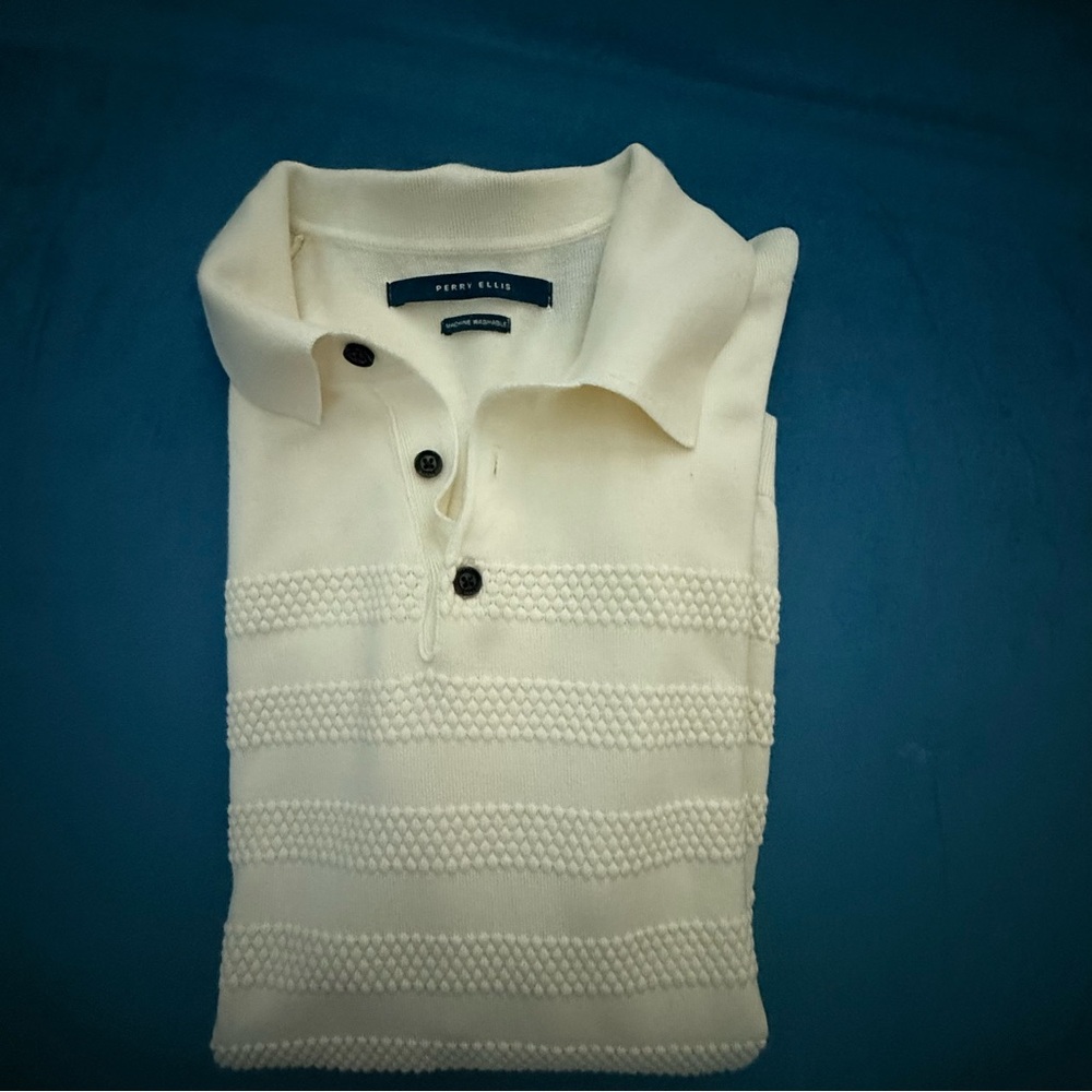 Mens Perry Ellis Polo shirt size medium WORN ONCE